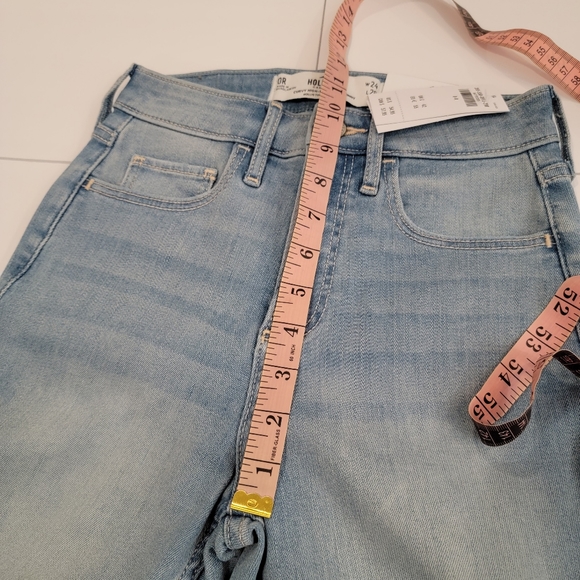 Hollister HIGH-RISE SUPER SKINNY JEANS Size 0 / 24 Light Wash NEW! - Picture 13 of 14
